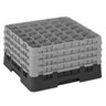 CAMBRO | CAMRACK® - Kurv til glasvask 1/1 med 4 forlængere - 500x500mm - 36 rum - Sort