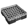 CAMBRO | CAMRACK® - Kurv til glasvask 1/1 med 1 forlænger - 500x500mm - 49 rum - Sort