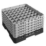 CAMBRO | CAMRACK® - Kurv til glasvask 1/1 med 5 forlængere - 500x500mm - 49 rum - Sort