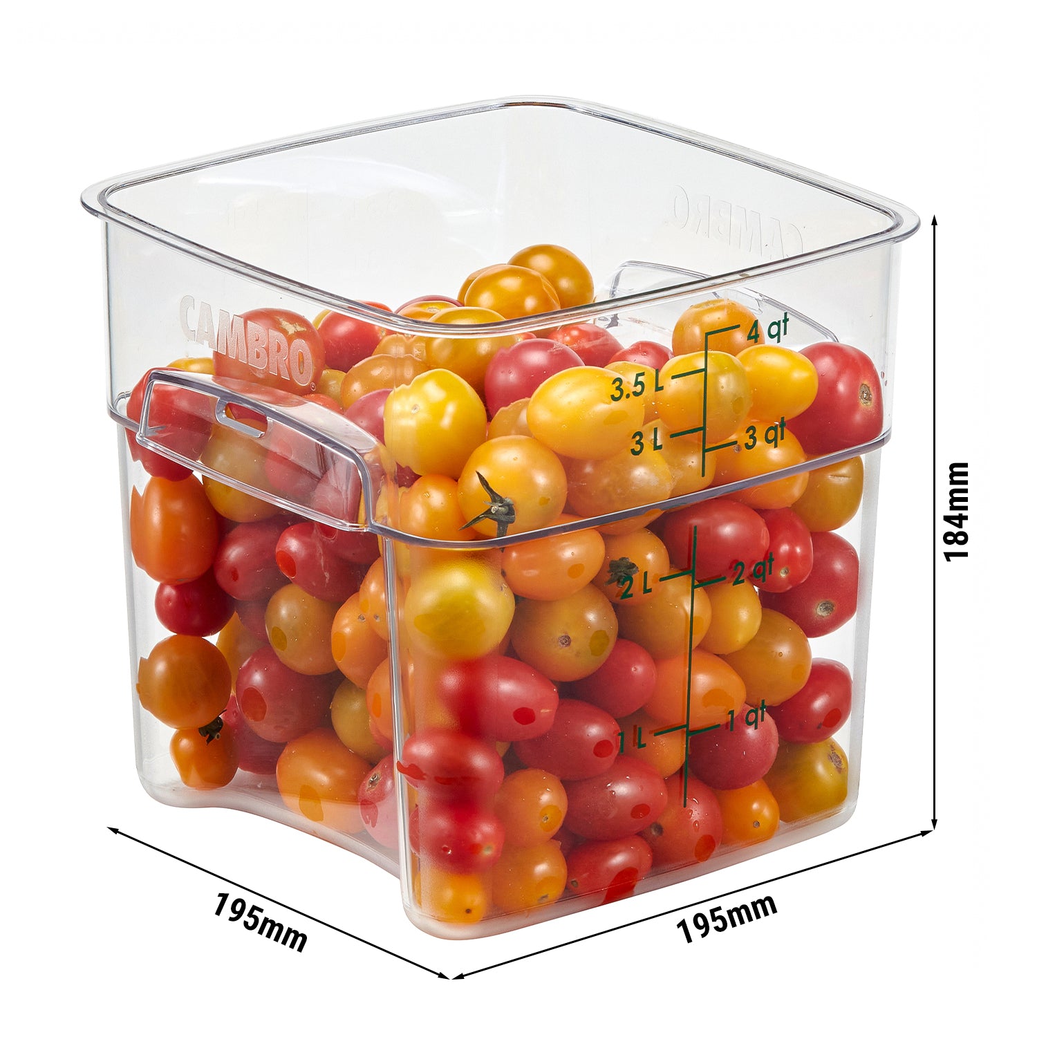 CAMBRO | CAMWEAR® FreshPro-beholder - 3,8 liter - gennemsigtig