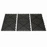(3 stk.) FUCHS | DELFIN® Drypmåtte i gummi - sæt med 2 - 315x315mm - kan tilsluttes - sort