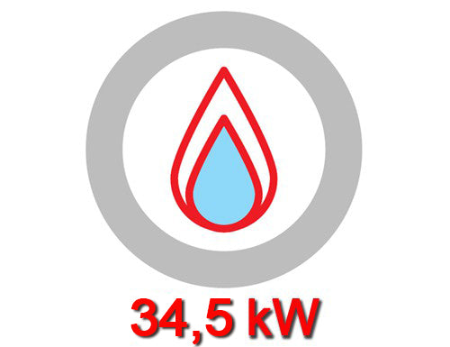 Gaskogebord 4 Brænder (34,5 kW) + Gasovn (7,8 kW)
