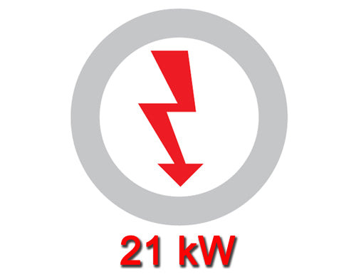 Elektrisk komfur 6 firkantede plader (21 kW)