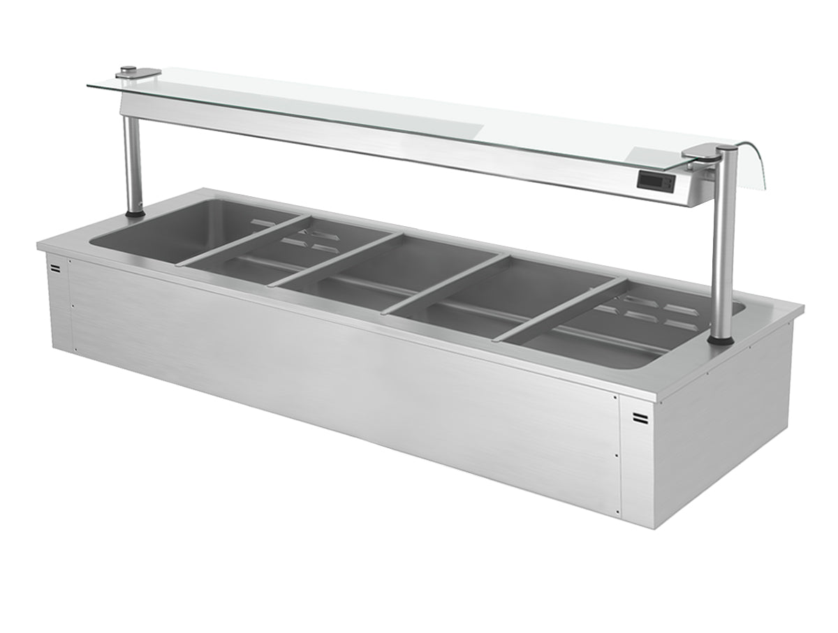 Bain marie til indbygning 1,8 m - serie B