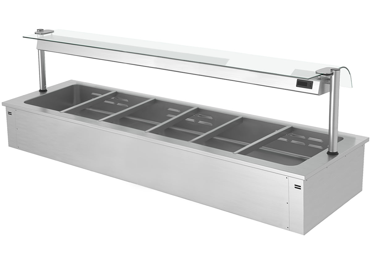 Bain marie til indbygning 2,1 m - serie B