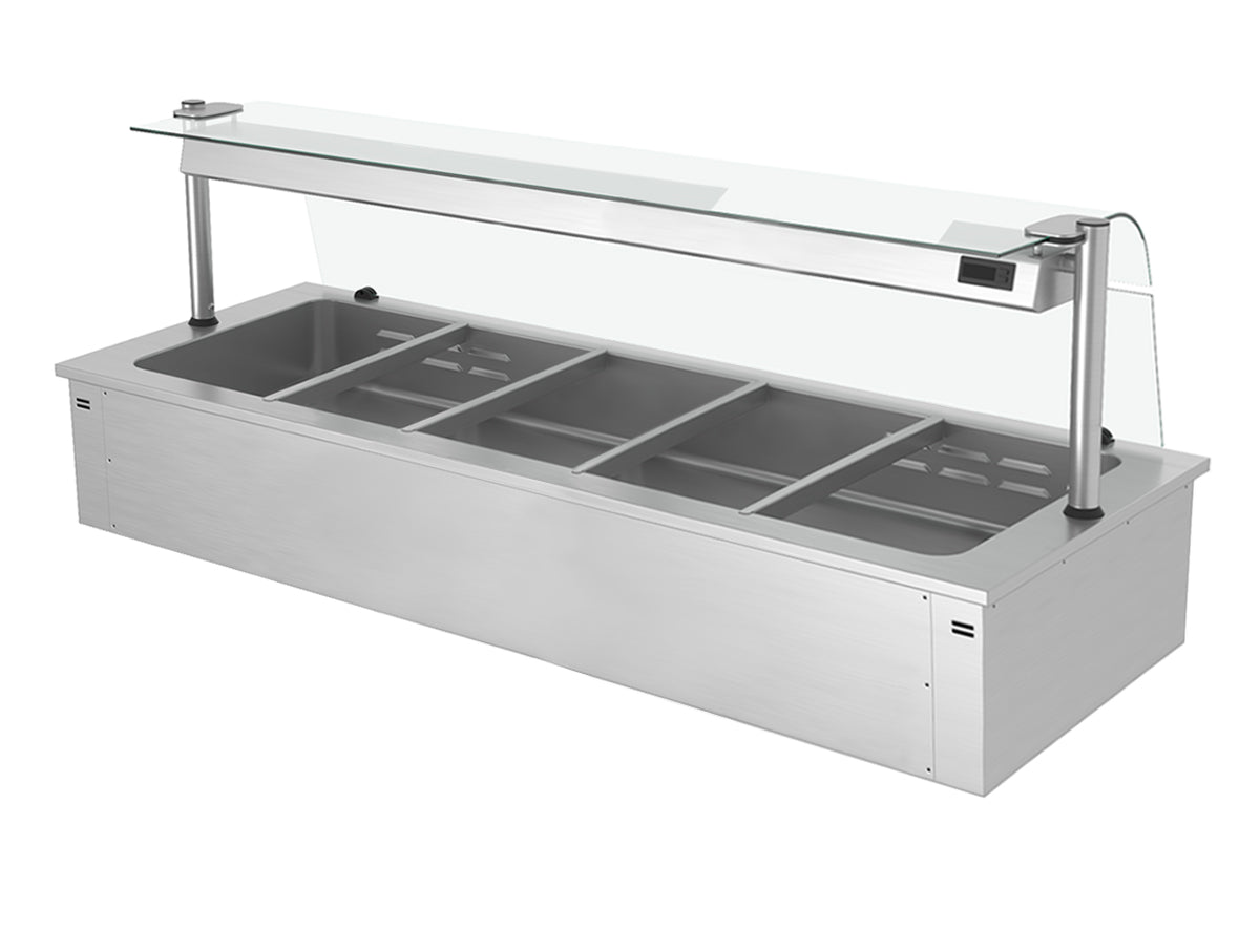 Bain marie til indbygning 1,8 m - serie C