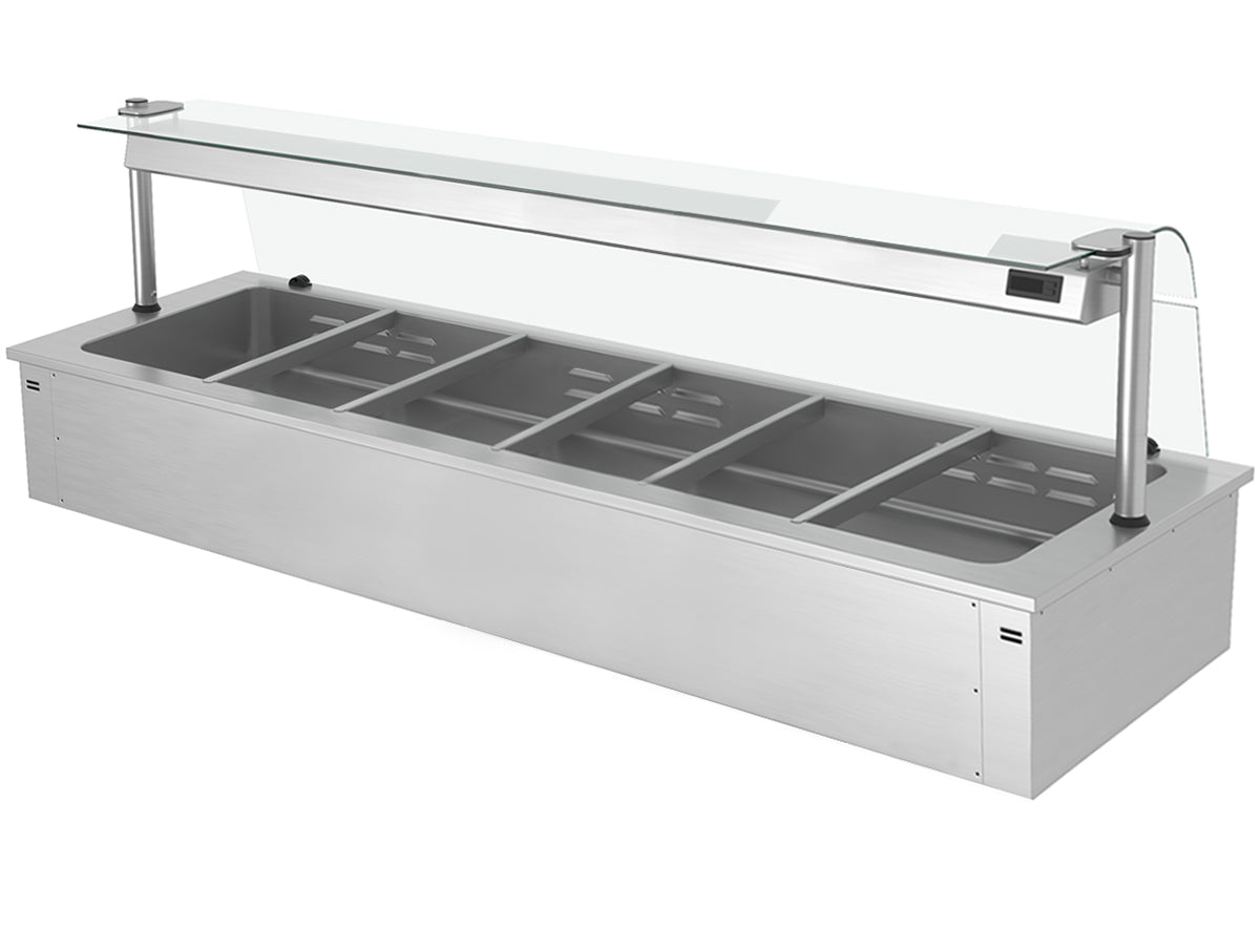 Bain marie til indbygning 2,1,m - serie C