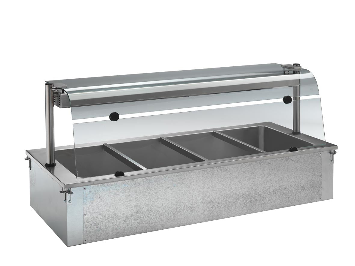 Bain marie til indbygning 2,1,m - serie C