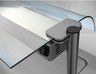 Ensidet glas-ptionsskærm med afsætningsflade til indbygningsdiske - 1500 mm - til BA156, WA156, KA156, PA156 og EA156
