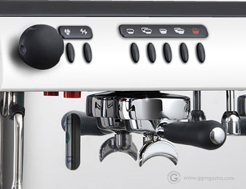 Espresso / kaffemaskine, 2 sæder / hvid