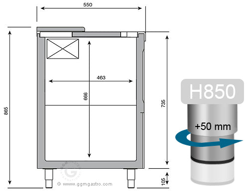 Køleskab til flasker 620 liter