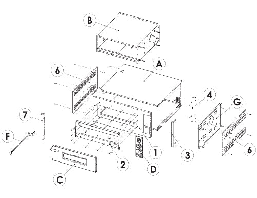 Pizzaovn 6 + 6 x 35 cm (lav)