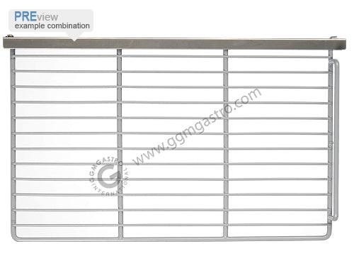 Skinner i rustfrit stål 1x venstre og 1x højre (560mm)