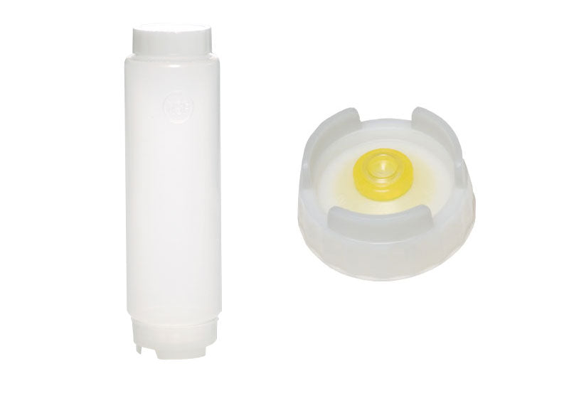 (12 stykke) Klemmeflaske mellem membran - hvidt skruelåg - 473 ml