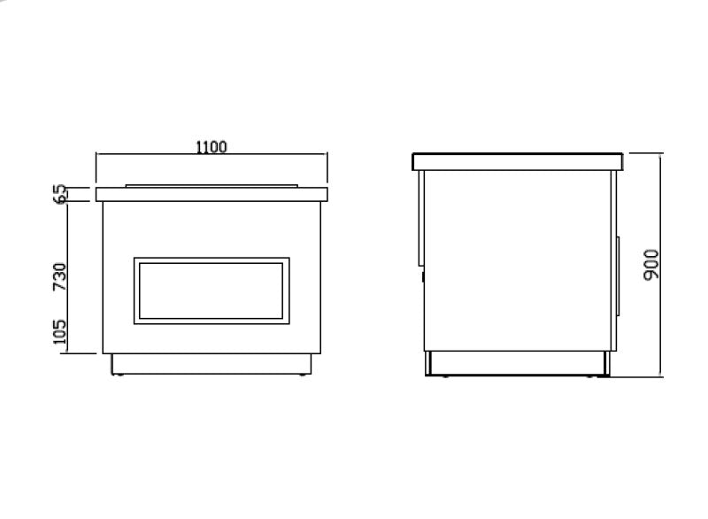 Bain Marie - 1,7 x 1,0m - 40 Liter