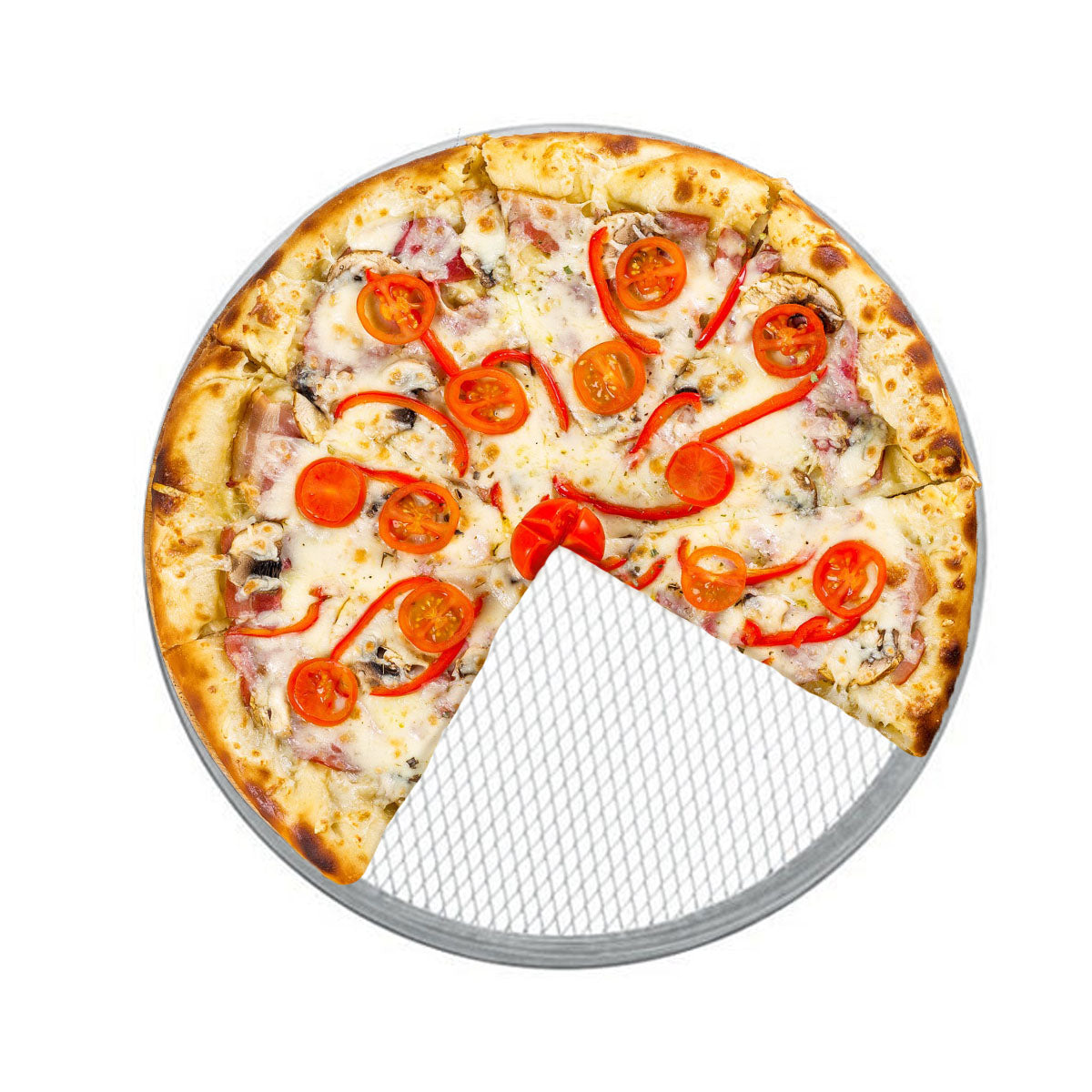 pizza slice Alu perforeret 25 cm