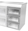 Skuffeblok - glas - 3 x 1/3 skuffer - til serierne BRF & BLF