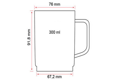 Polycarbonat te / kaffekop, hvid - 250 ml - 50 stykker
