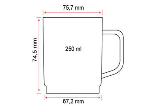 Polycarbonat te / kaffekop, hvid - 200 ml - 50 stykker