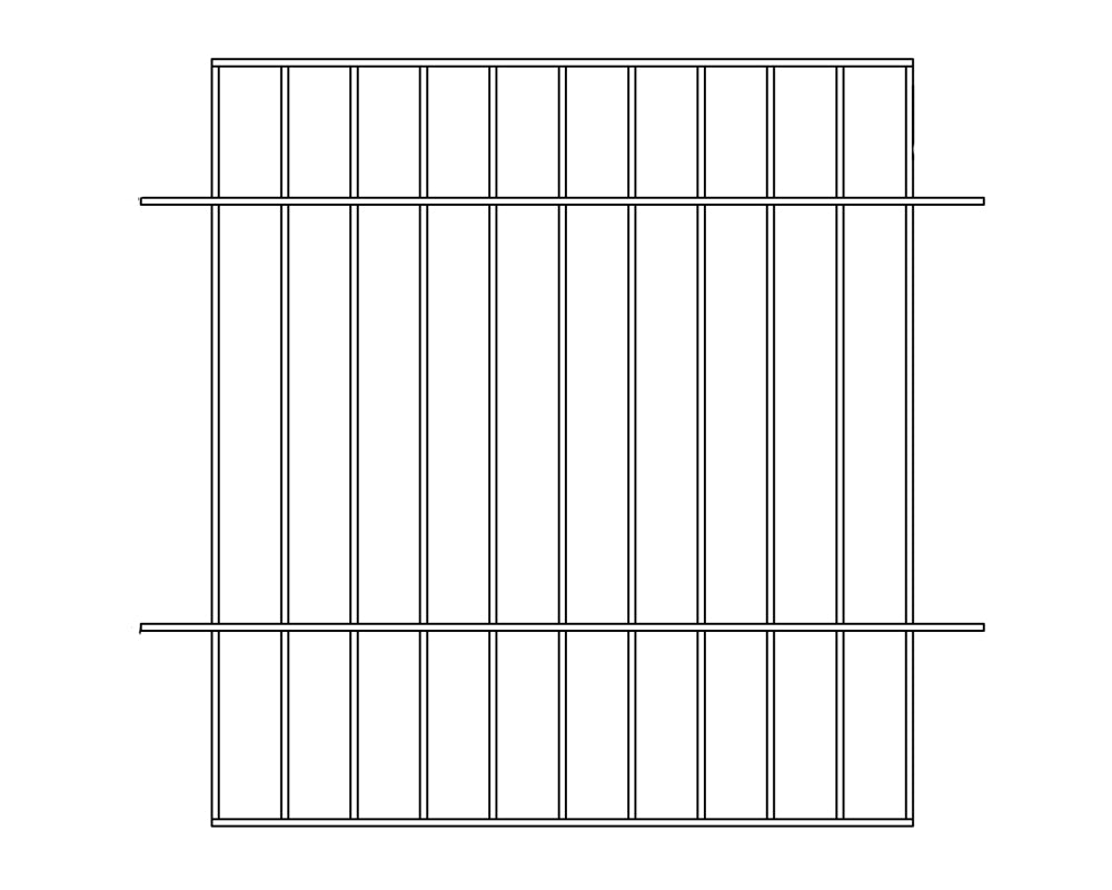 Lodret skillegitter - højde 432 mm