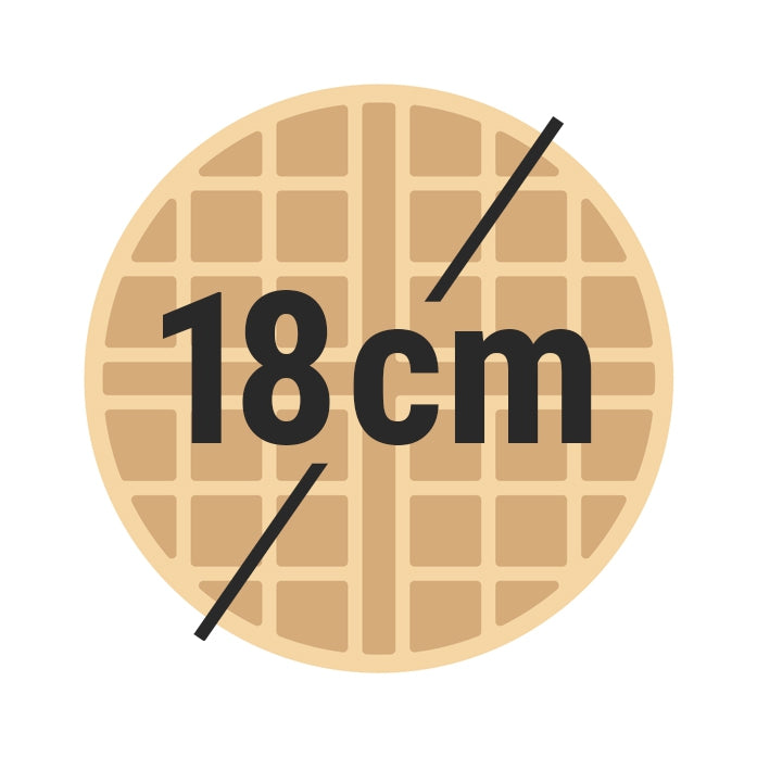 Koldjomfru - 1,21 x 0,7 m - 4 skuffer 1/2 inkl. vaffeljern - hjerteform