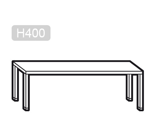 Påsætningshylde 0,8m - med 1 etage 0,4m høj