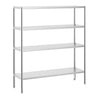 Reol af rustfrit stål PREMIUM 1,6 x 0,5 m - med 4 hylder (JUSTERBAR)