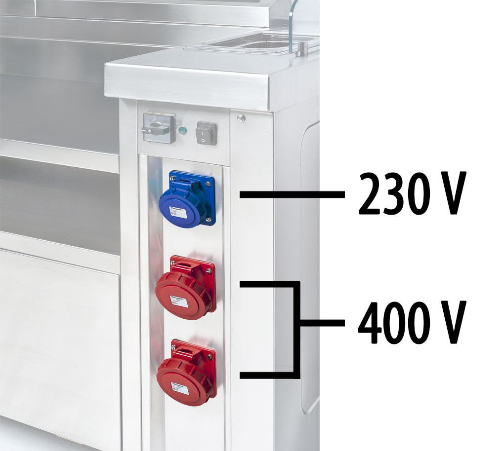 Salgsvogn køkkenstation - inkl. elektrisk komfur & bain marie