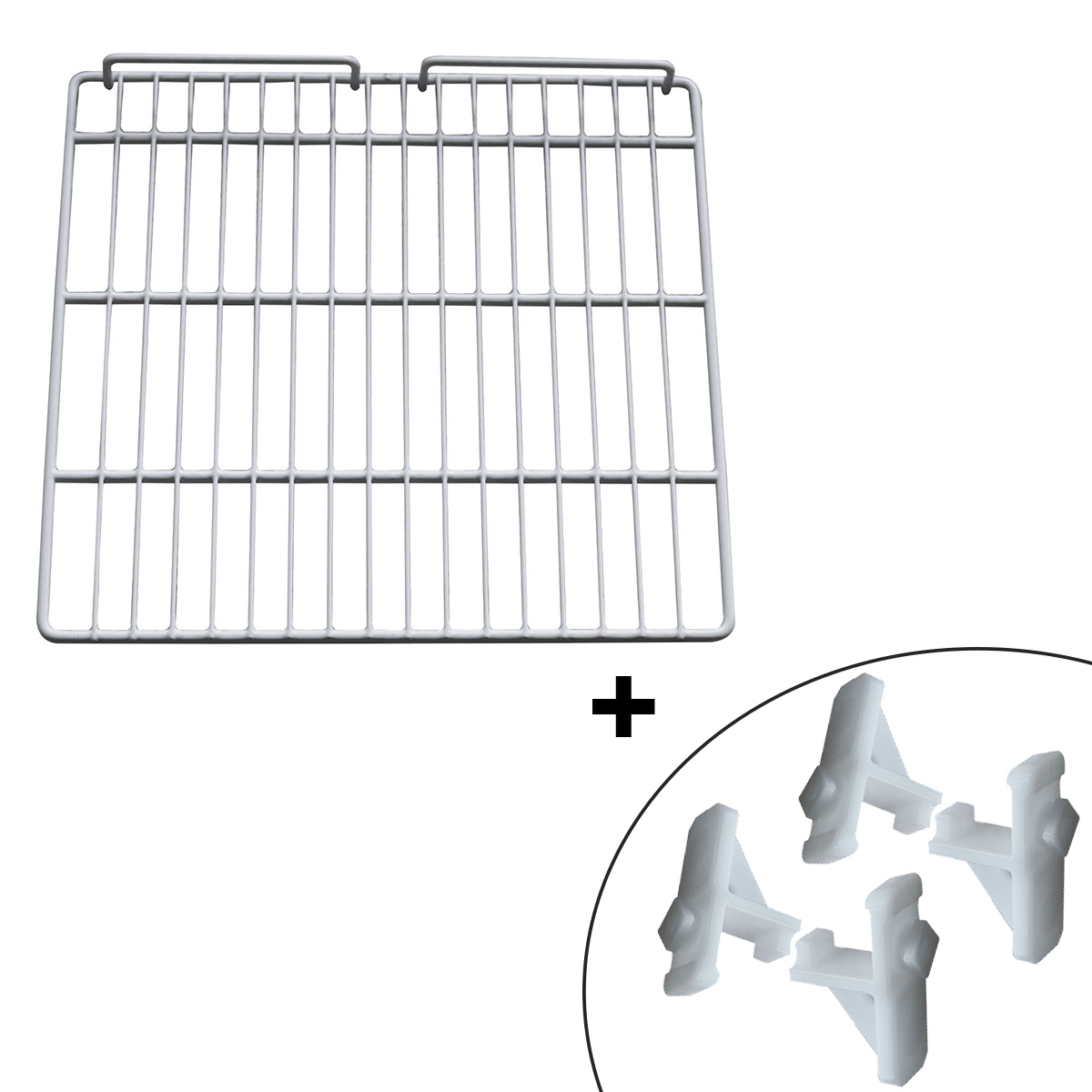 Plastificeret gitterhylder - 450 x 420 mm