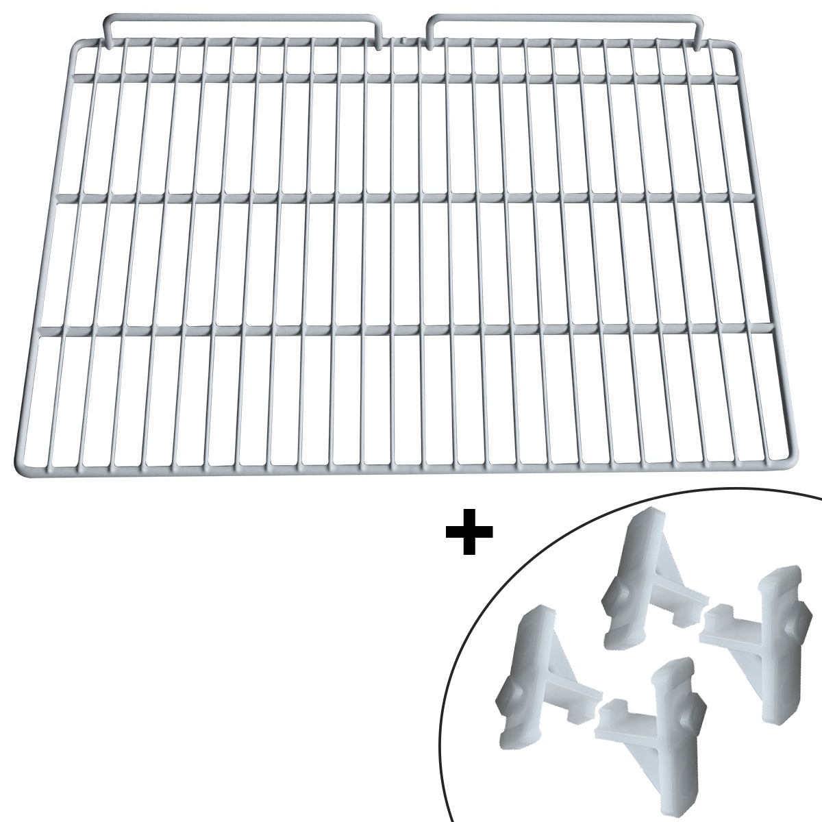 Plastificeret gitterhylder - 670 x 530 mm