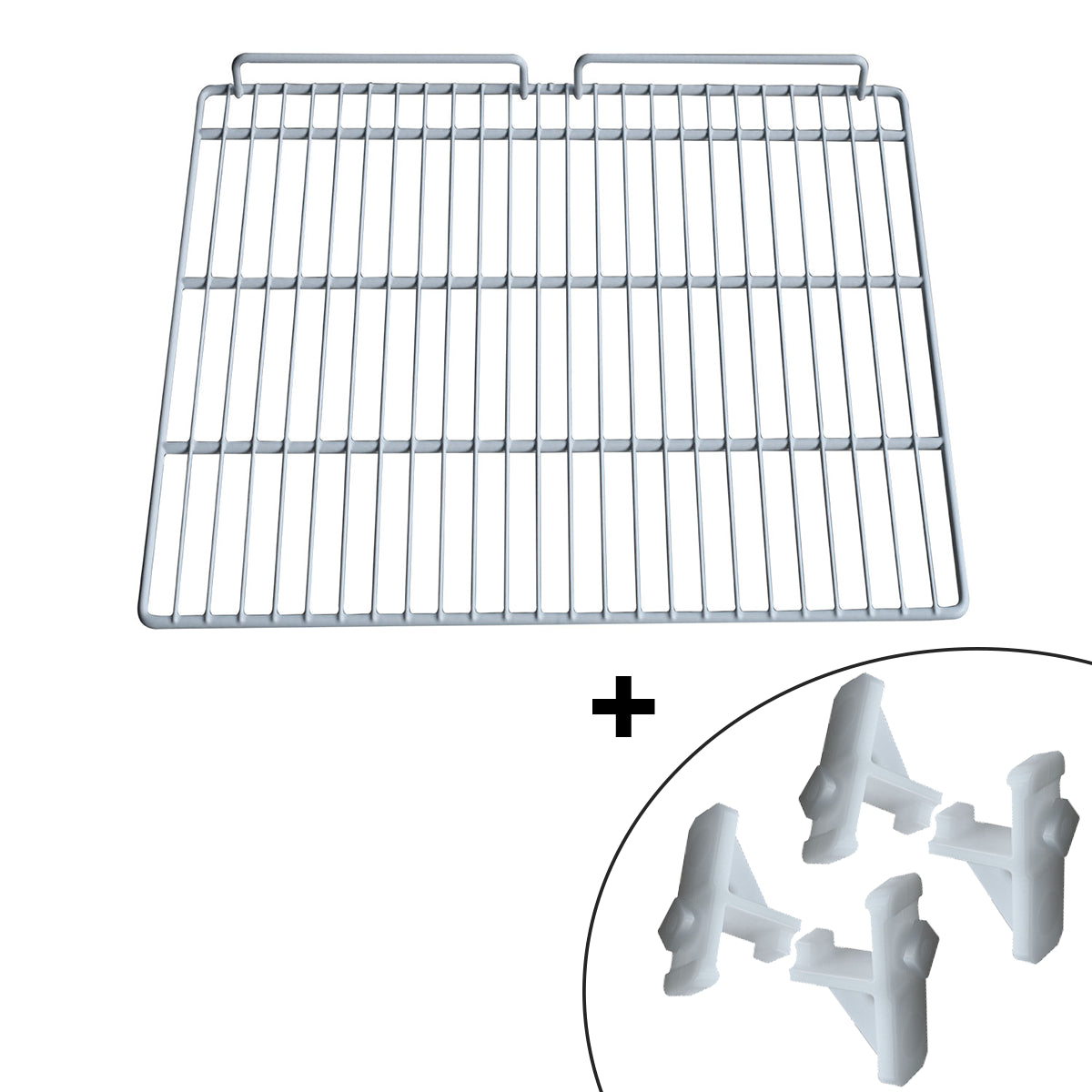 Plastificeret gitterhylder - 630 x 490 mm