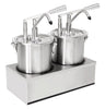 Sauce dispenser - 2 x 5 Liter - inkl. Rustfrit stålramme