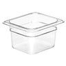 (6 stk.) CAMBRO | Camwear® polykarbonat GN-beholder 1/6 - klar - dybde 100 mm