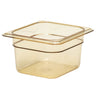 (6 stk.) CAMBRO | H-PAN™ Varmebestandige GN-beholdere 1/6 - Rav - Dybde 100 mm