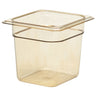 (6 stk.) CAMBRO | H-PAN™ Varmebestandige GN-beholdere 1/6 - Rav - Dybde 150 mm