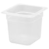 (6 stk.) CAMBRO | Camwear® polypropylen GN-beholder 1/6 - mælkefarvet - dybde 150 mm