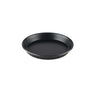 (6 stk.) Pizzaplade - blaublech - Ø 180 mm - Højde: 25 mm - Sort