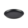 (6 stk.) Pizzaplade - Blaublech - Ø 280 mm - Højde: 25 mm - Sort