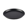 (6 stk.) Pizzaplade - blaublech - Ø 300 mm - Højde: 25 mm - Sort