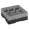 CAMBRO | CAMRACK® - Kurv til glasvask 1/1 med 2 forlængere - 500x500mm - 9 rum - Sort