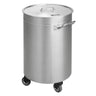Affaldsspand i rustfrit stål - 100 Liter - med løftelåg