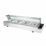 Bain marie, bordmodel – elektrisk - 1,5 kW - 4x GN 1/2 - med hosteskjold i glas