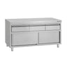 Arbejdsskab i rustfrit stål ECO – 1600 x 700 mm – med 3 skuffer