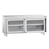 PREMIUM arbejdsskab i rustfrit stål - 1800x700 mm - med glasskydedør