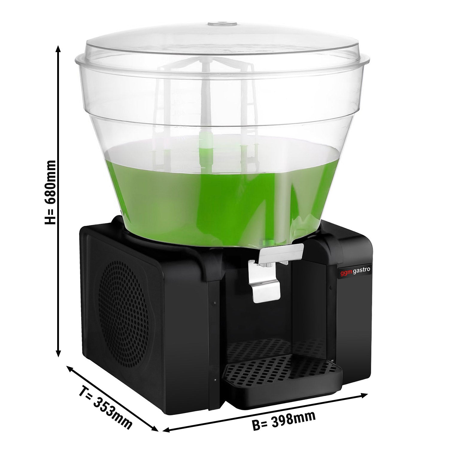 Ayran/juice dispenser - 50 liter - sort