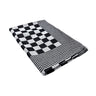 (180 stk.) Vatdug af bomuld - 65 x 65 cm - Sort/hvid ternet