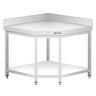 Rustfrit Stålbord Premium - 1,0 x 0,7 m - med underhylde