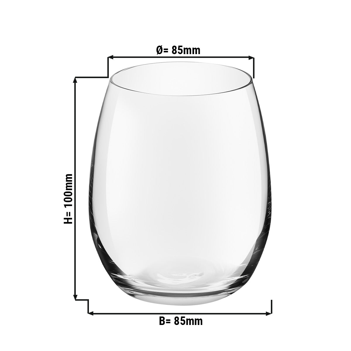 (12 stk.) All Purpose Drikkeglas - VENICE - 390 ml - Transparent