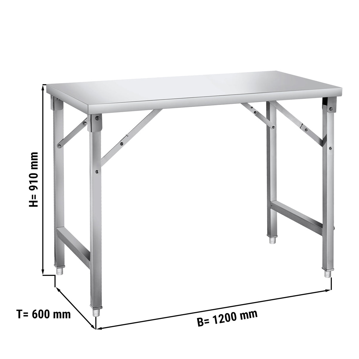 Sammenklappeligt arbejdsbord - 1,2 m