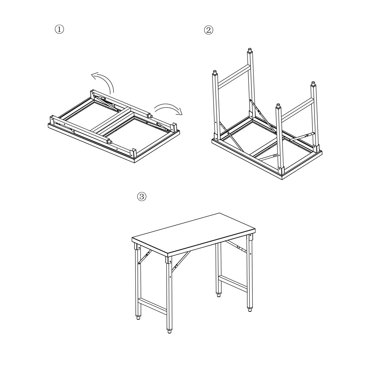 Sammenklappeligt arbejdsbord - 1,4 m